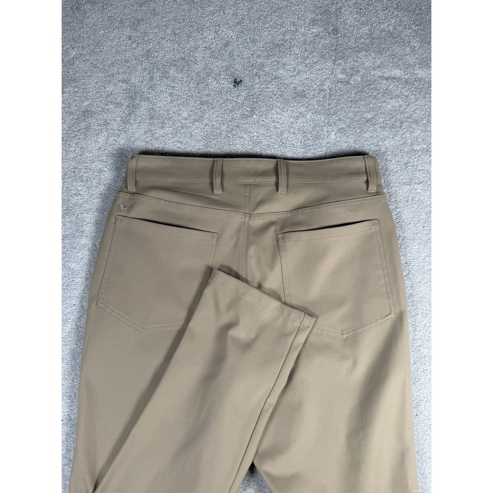 Callaway Golf Pants Men 32x30 Khaki Tan Performance Straight Leg Excellent Cond.